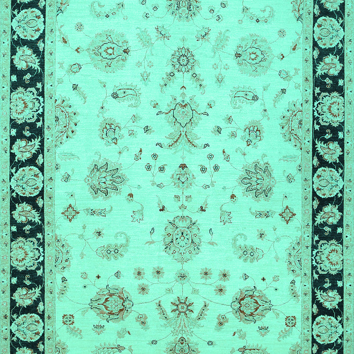 Machine Washable Persian Turquoise Traditional Area Rugs, wshtr1981turq