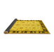 Sideview of Persian Yellow Traditional Rug, tr1981yw