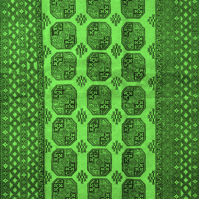 Serging Thickness of Machine Washable Southwestern Green Country Area Rugs, wshtr1982grn