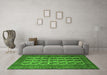 Machine Washable Southwestern Green Country Area Rugs in a Living Room,, wshtr1982grn