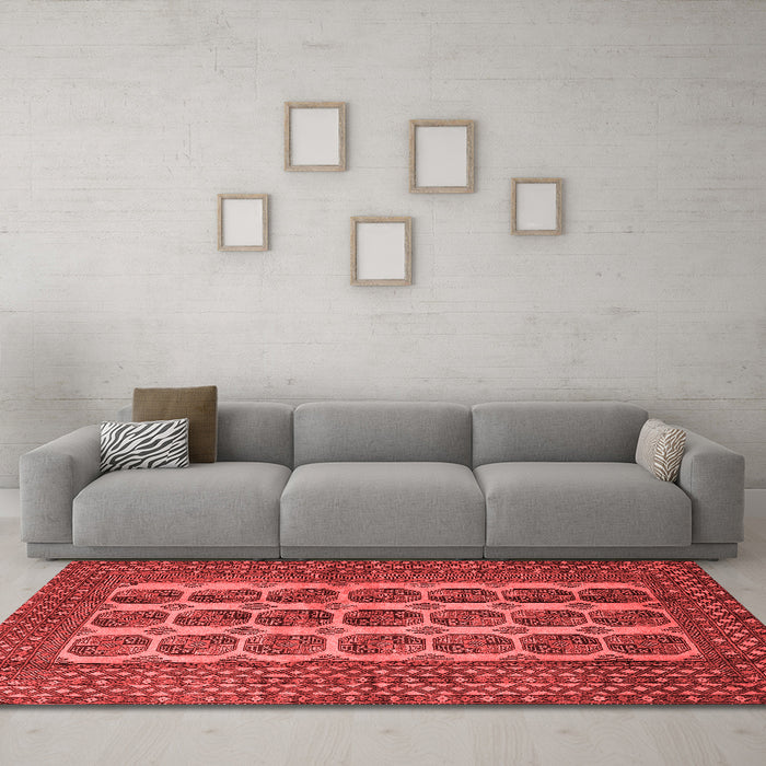 Country Red Washable Rugs