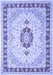 Machine Washable Persian Blue Traditional Rug, wshtr1983blu