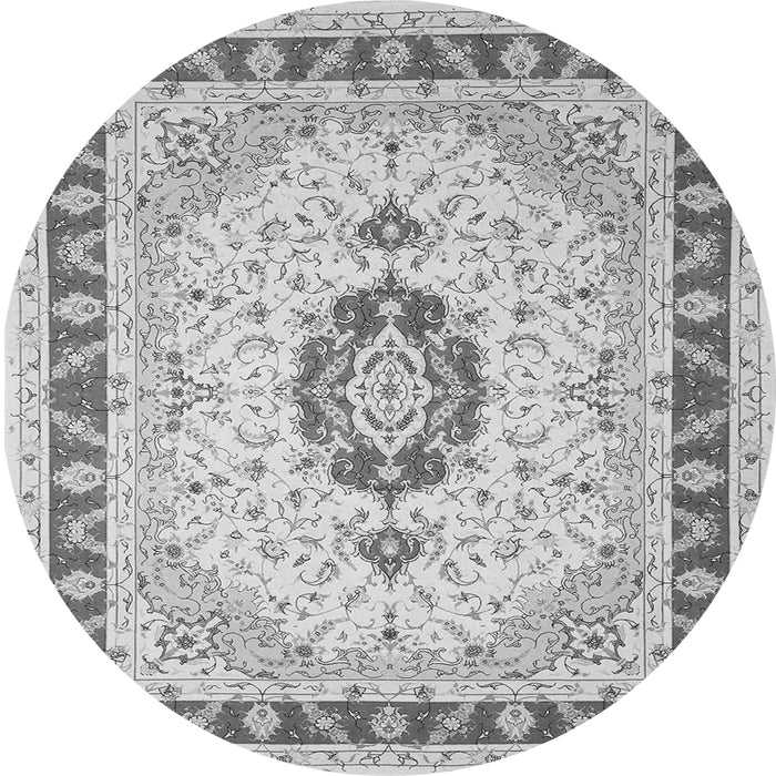 Machine Washable Persian Gray Traditional Rug, wshtr1983gry