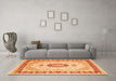 Machine Washable Persian Orange Traditional Area Rugs in a Living Room, wshtr1983org