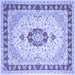 Square Persian Blue Traditional Rug, tr1983blu