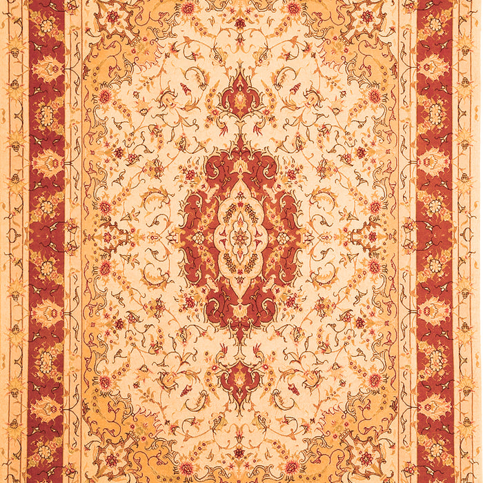 Serging Thickness of Machine Washable Persian Orange Traditional Area Rugs, wshtr1983org