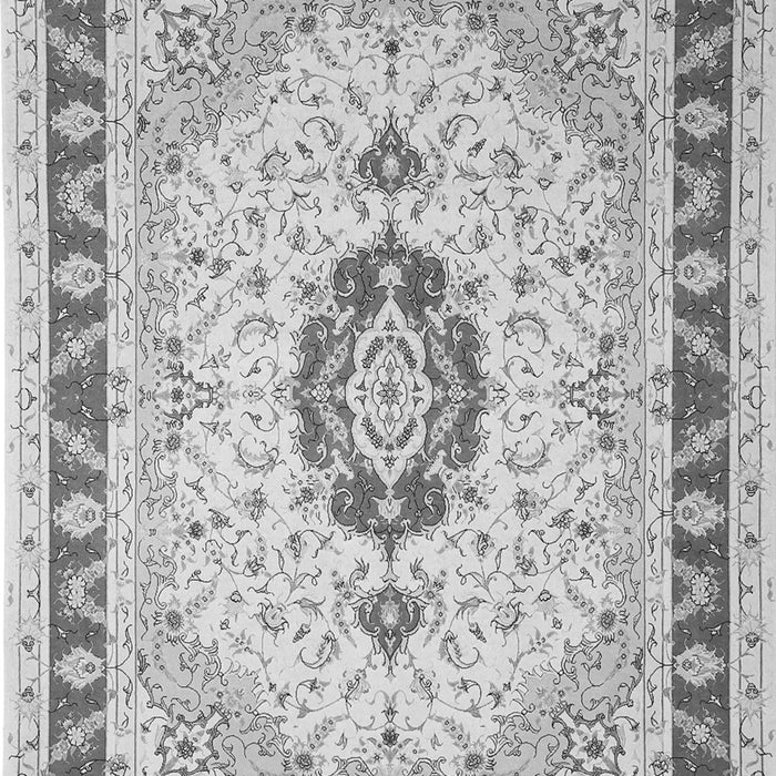Serging Thickness of Machine Washable Persian Gray Traditional Rug, wshtr1983gry