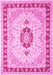 Machine Washable Persian Pink Traditional Rug, wshtr1983pnk