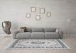 Machine Washable Persian Gray Traditional Rug in a Living Room,, wshtr1983gry