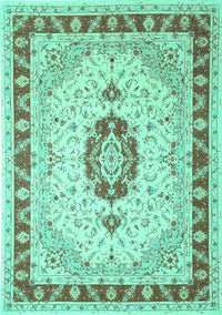 Persian Turquoise Traditional Rug, tr1983turq