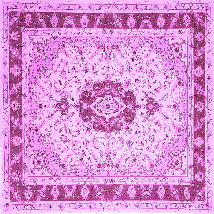 Square Persian Purple Traditional Rug, tr1983pur