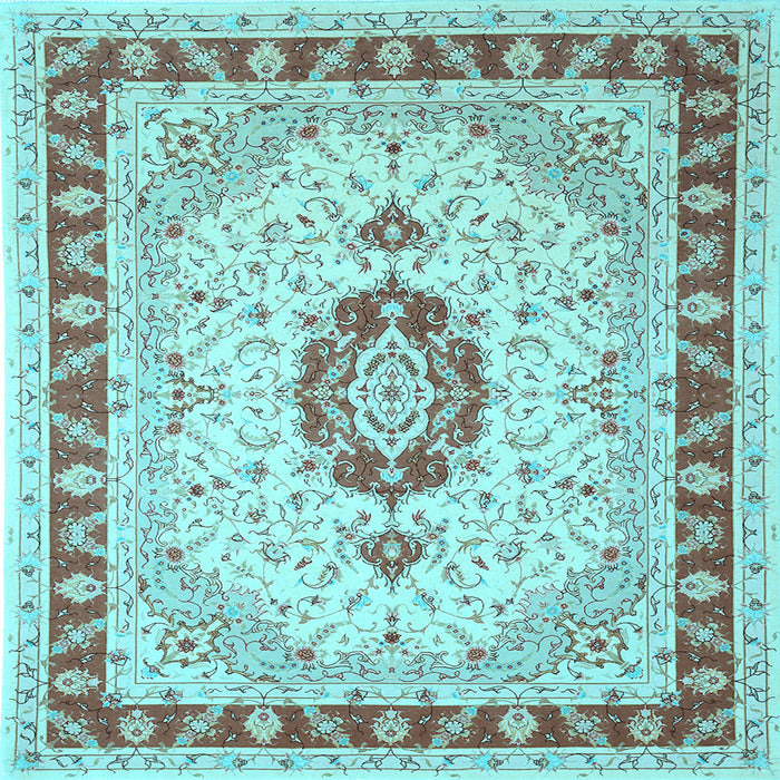 Square Persian Light Blue Traditional Rug, tr1983lblu