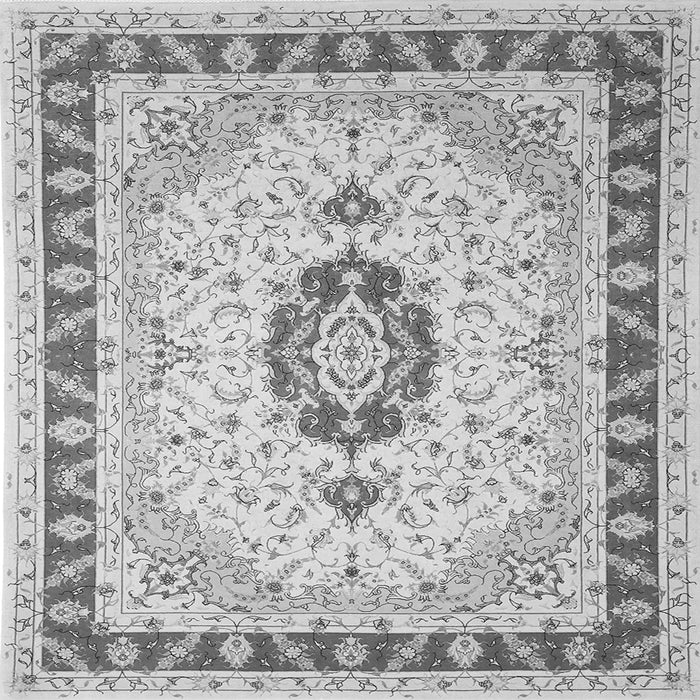 Serging Thickness of Persian Gray Traditional Rug, tr1983gry