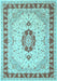 Machine Washable Persian Light Blue Traditional Rug, wshtr1983lblu