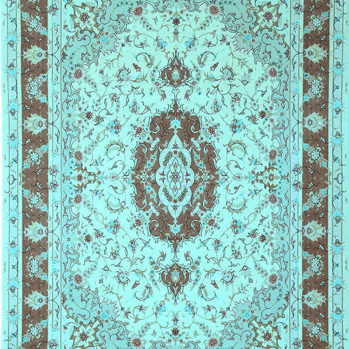 Machine Washable Persian Light Blue Traditional Rug, wshtr1983lblu