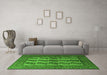 Machine Washable Southwestern Green Country Area Rugs in a Living Room,, wshtr1984grn
