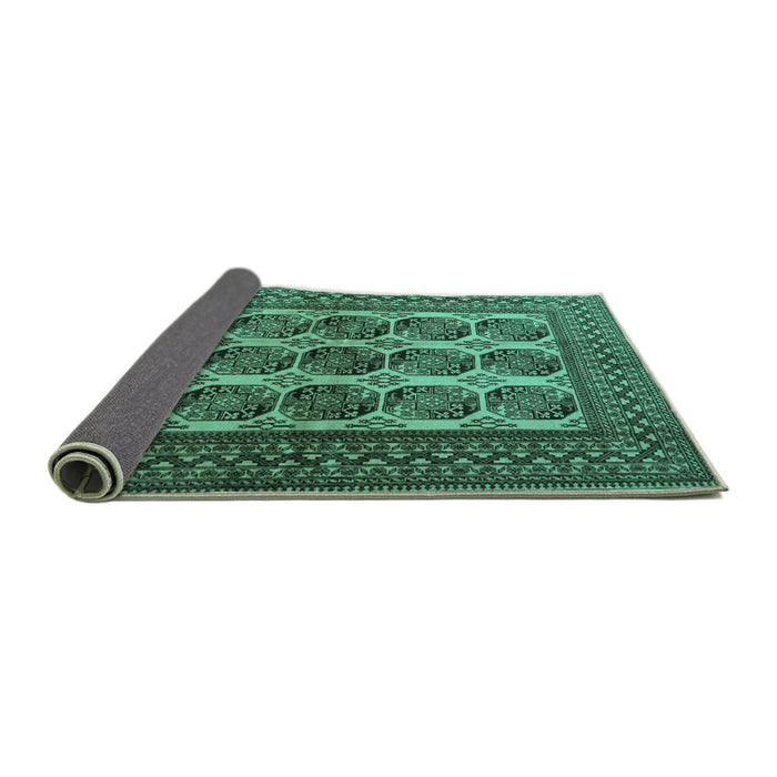 Sideview of Southwestern Turquoise Country Rug, tr1984turq
