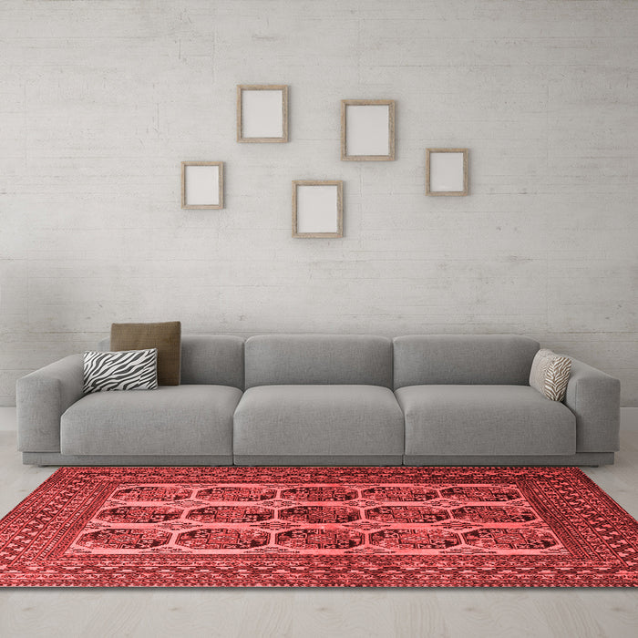 Country Red Washable Rugs