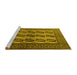 Sideview of Machine Washable Southwestern Yellow Country Rug, wshtr1984yw