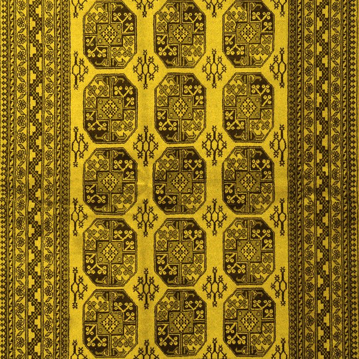 Machine Washable Southwestern Yellow Country Rug, wshtr1984yw