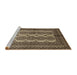 Sideview of Machine Washable Traditional Bakers Brown Rug, wshtr1985