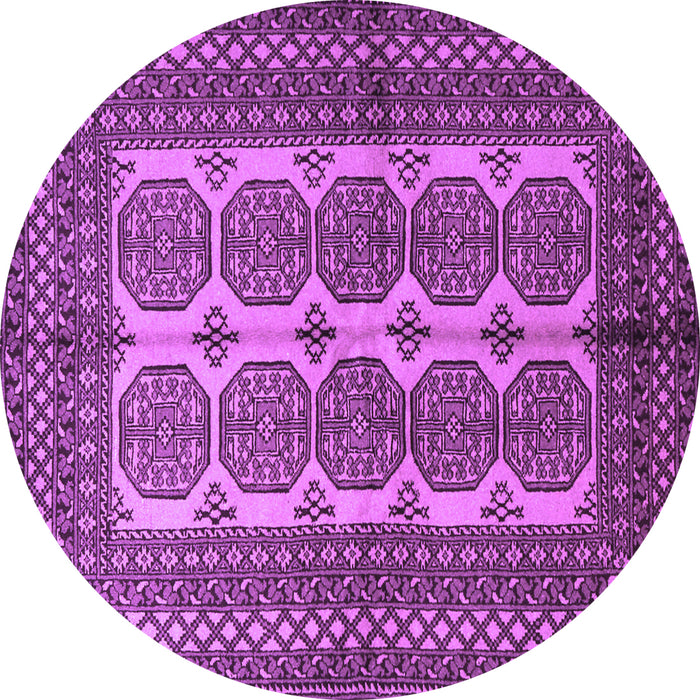 Round Southwestern Purple Country Rug, tr1985pur