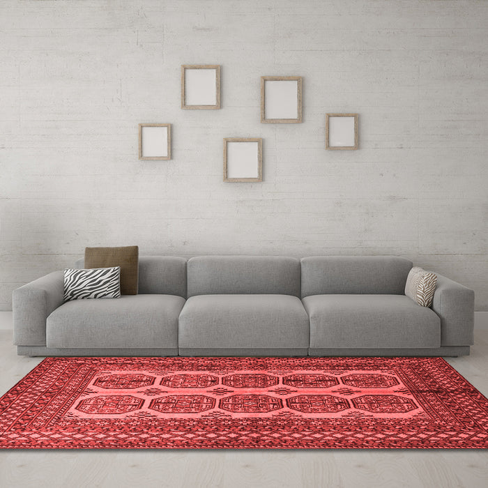 Country Red Washable Rugs