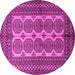 Round Southwestern Pink Country Rug, tr1985pnk