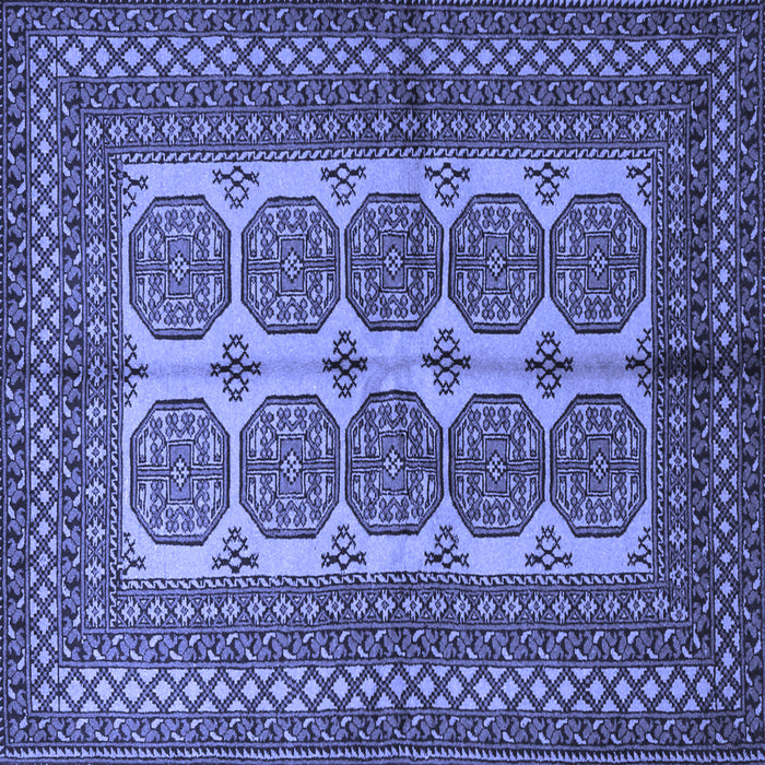 Square Southwestern Blue Country Rug, tr1985blu
