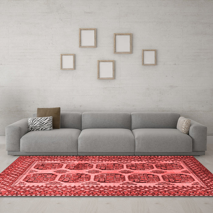 Country Red Washable Rugs