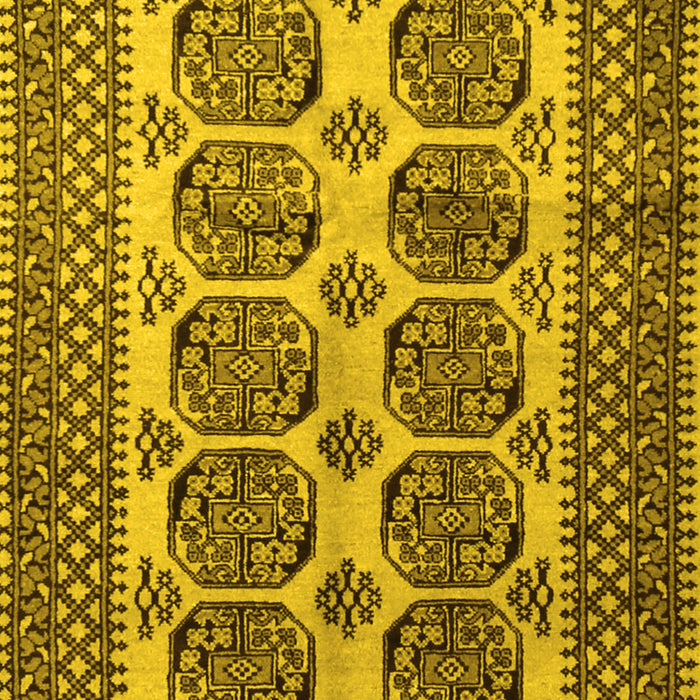 Machine Washable Southwestern Yellow Country Rug, wshtr1986yw
