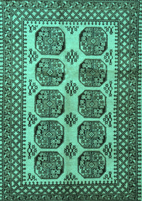 Southwestern Turquoise Country Rug, tr1986turq