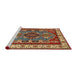 Sideview of Machine Washable Traditional Fire Brick Red Rug, wshtr1987