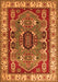 Geometric Orange Traditional Rug, tr1987org