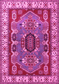 Geometric Pink Traditional Rug, tr1987pnk