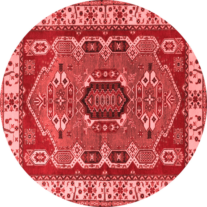Machine Washable Geometric Red Traditional Rug, wshtr1987red
