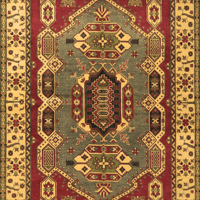 Geometric Brown Traditional Rug, tr1987brn