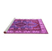 Sideview of Machine Washable Geometric Purple Traditional Area Rugs, wshtr1987pur