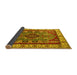 Sideview of Geometric Yellow Traditional Rug, tr1987yw