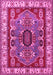 Machine Washable Geometric Pink Traditional Rug, wshtr1987pnk