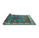 Sideview of Geometric Light Blue Traditional Rug, tr1987lblu