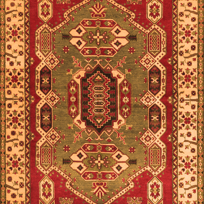 Serging Thickness of Machine Washable Geometric Orange Traditional Area Rugs, wshtr1987org