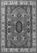Serging Thickness of Machine Washable Geometric Gray Traditional Rug, wshtr1987gry