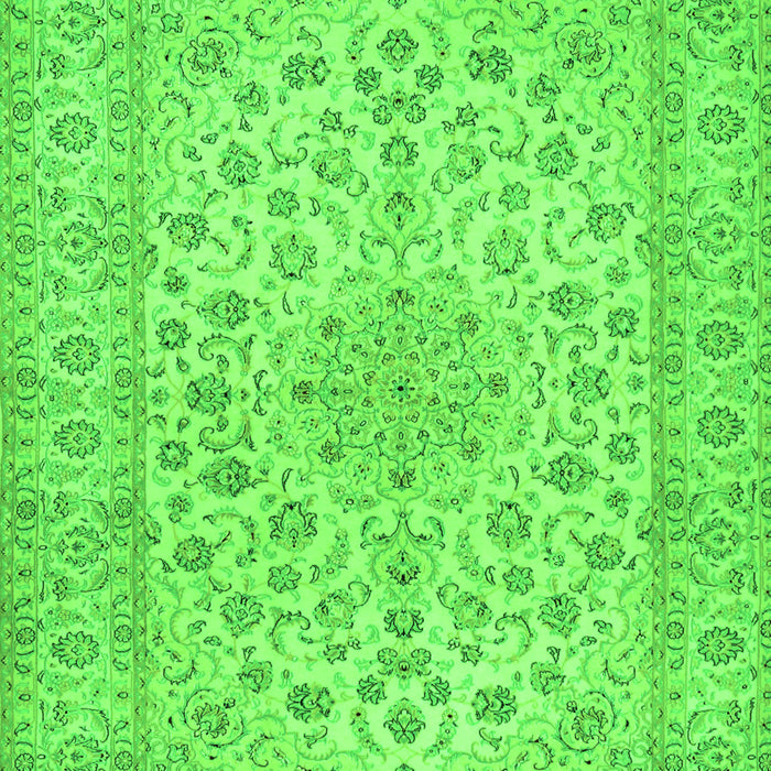 Medallion Green Traditional Rug, tr1988grn