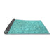 Sideview of Medallion Light Blue Traditional Rug, tr1988lblu