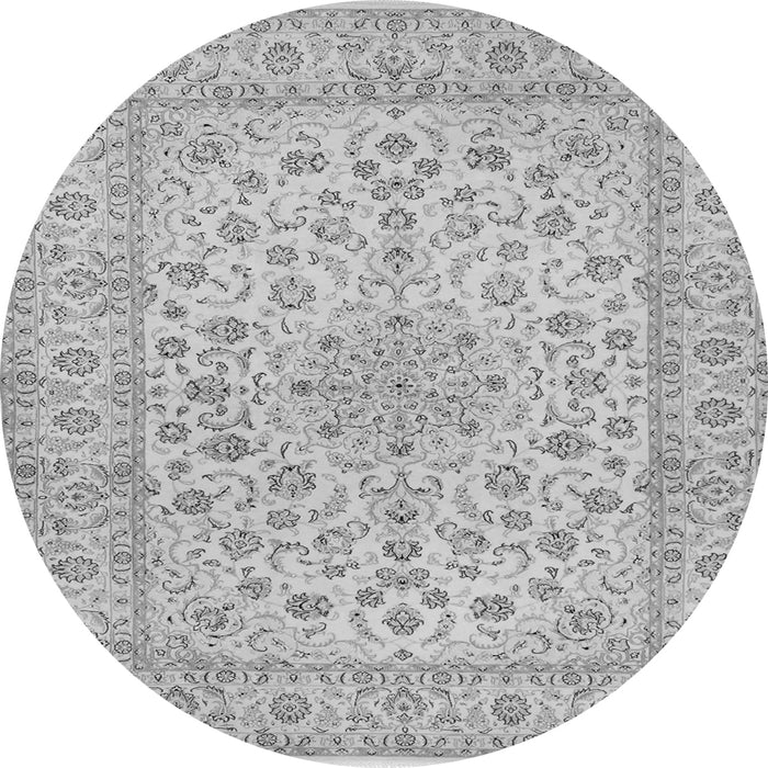 Square Medallion Gray Traditional Rug, tr1988gry