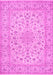 Medallion Pink Traditional Rug, tr1988pnk