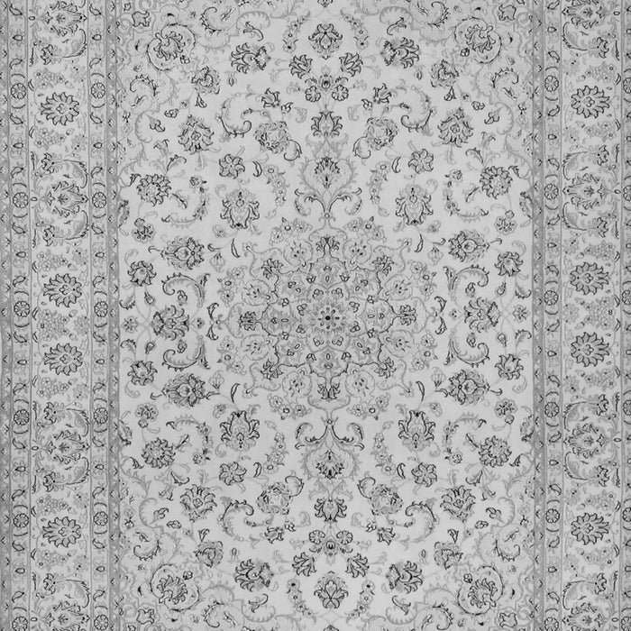 Serging Thickness of Machine Washable Medallion Gray Traditional Rug, wshtr1988gry