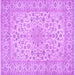 Square Medallion Purple Traditional Rug, tr1988pur