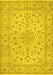 Medallion Yellow Traditional Rug, tr1988yw